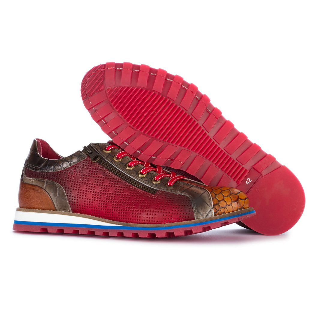 lorenzi mens flat shoes fresh red