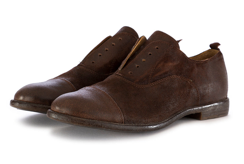 niettemin recorder Zich voorstellen MOMA | Lace-up / slip-on shoes leather brown | MODEMOUR ♥