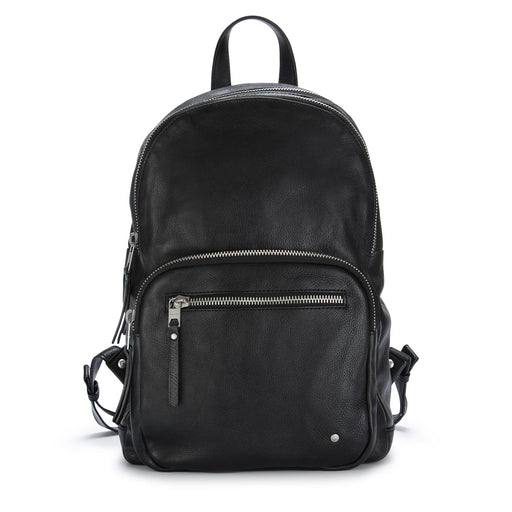 rehard mens backpack black leather