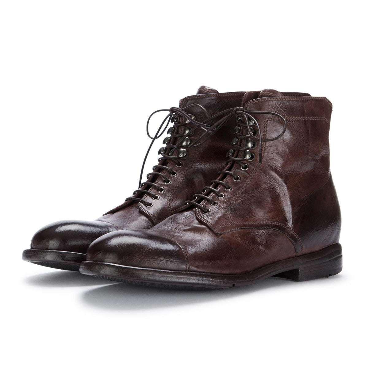 Men\'s Lemargo Italian Brown Leather Boots Lemargo DR23A Mid Brown – 124 Shoes main image 3
