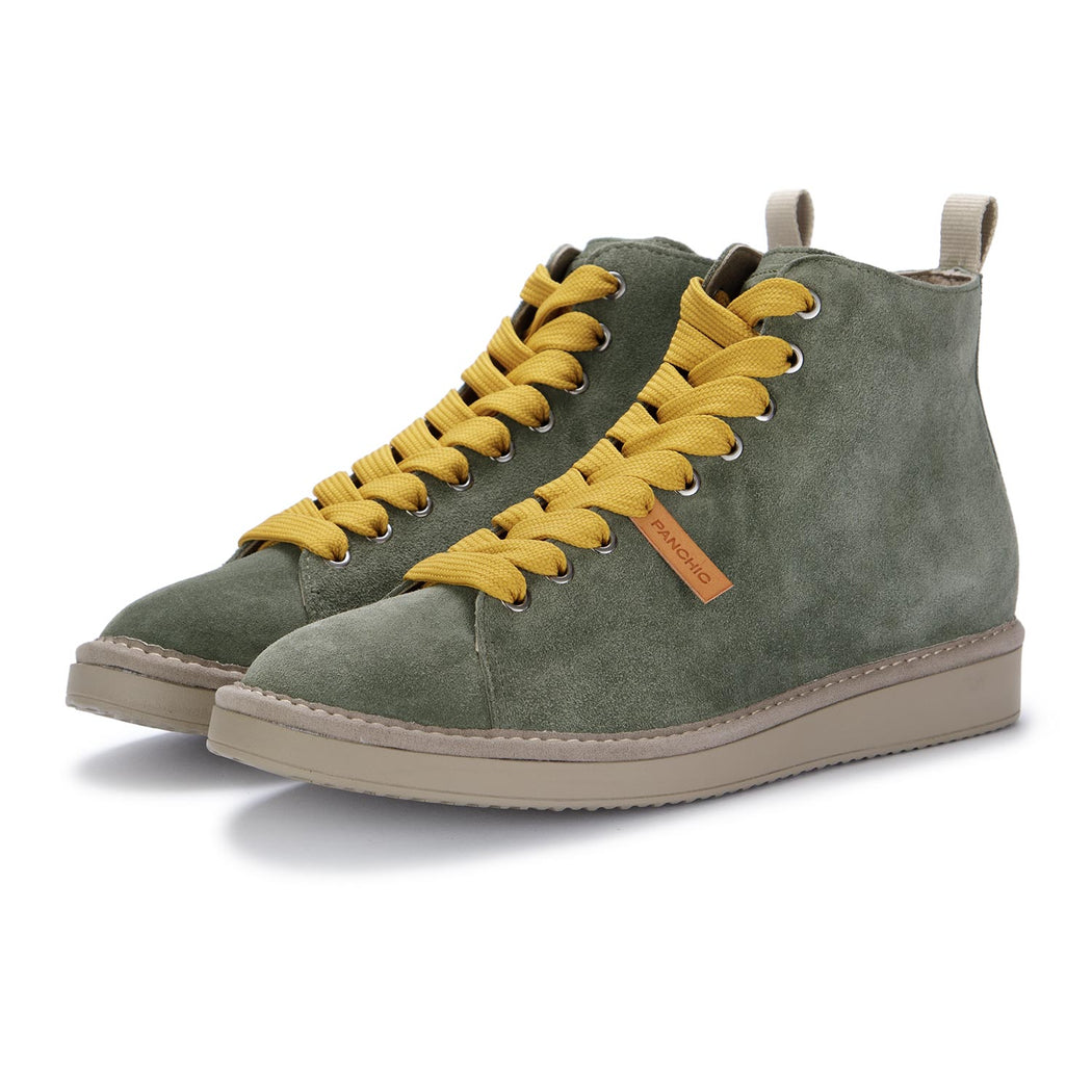 panchic mens ankle boots green yellow