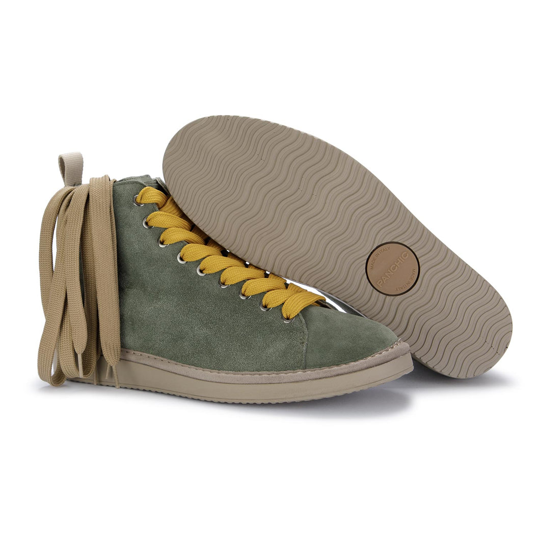 panchic mens ankle boots green yellow