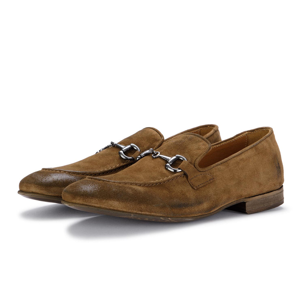 pawelks mens loafers lion brown suede
