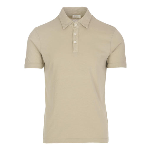 wool and co mens polo beige cotton