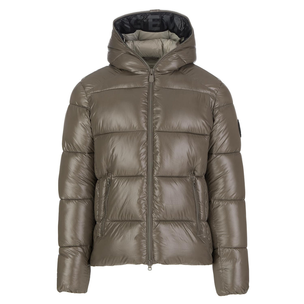 save the duck mens puffer jacket mud grey