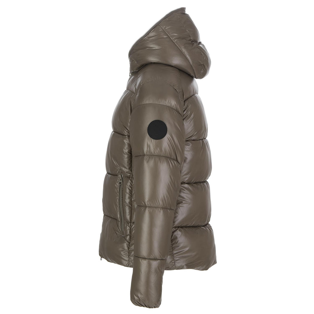 save the duck mens puffer jacket mud grey