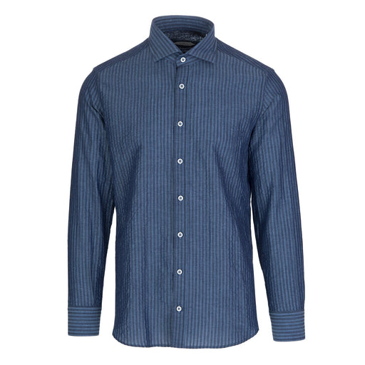 bastoncino mens shirt blue stripes