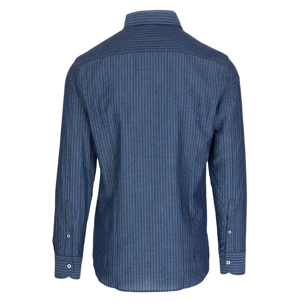bastoncino mens shirt blue stripes