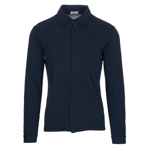 wool and co mens shirt blue cotton