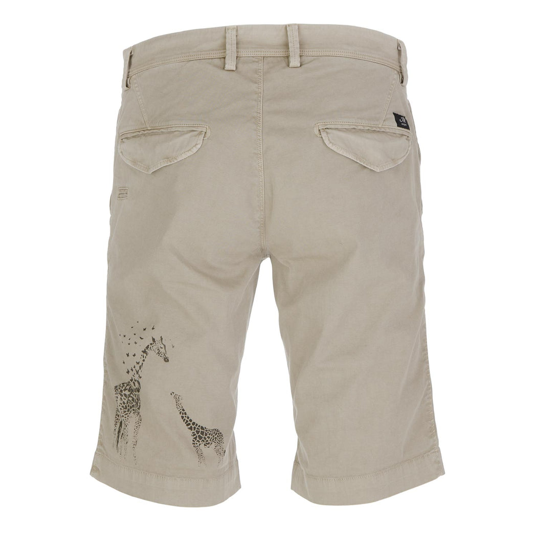 masons mens shorts beige safari print