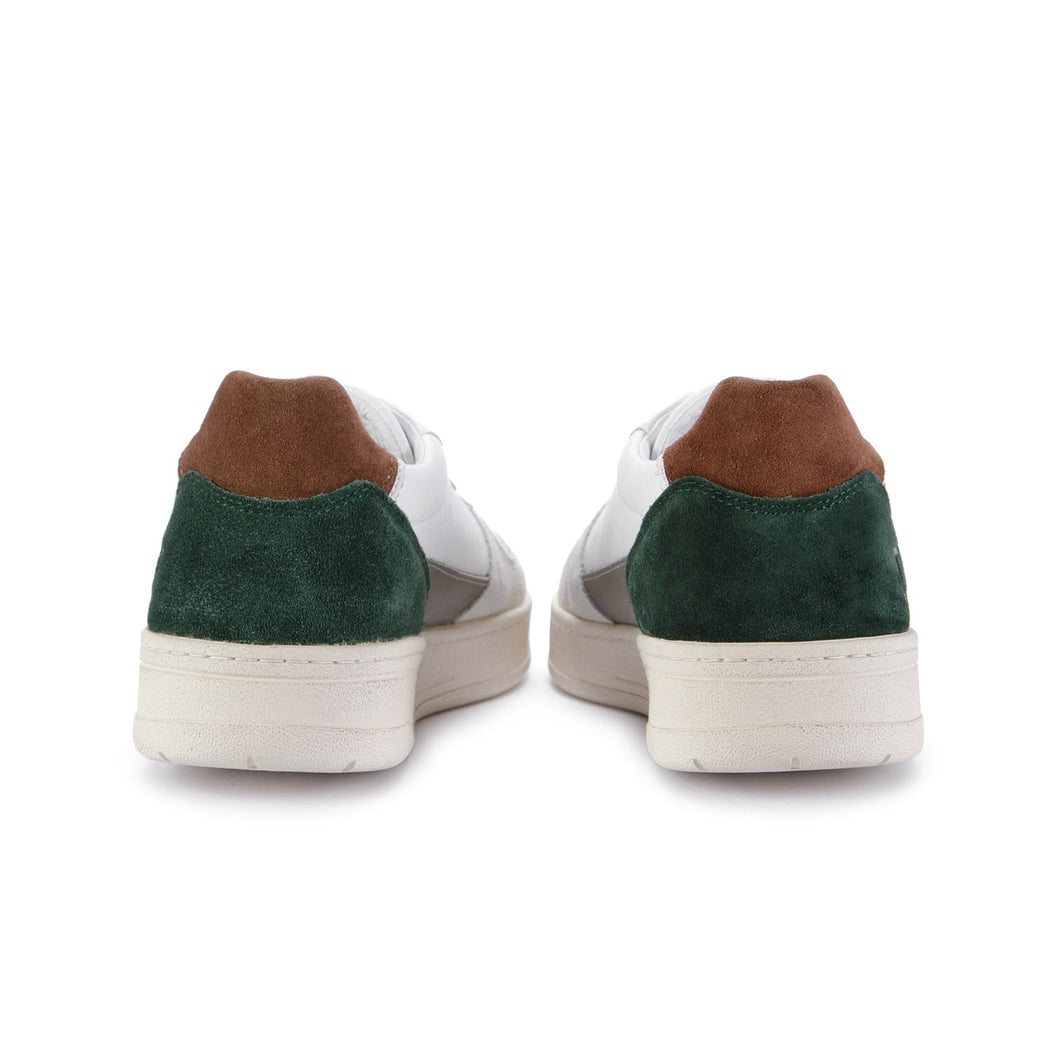 date mens sneakers court white green