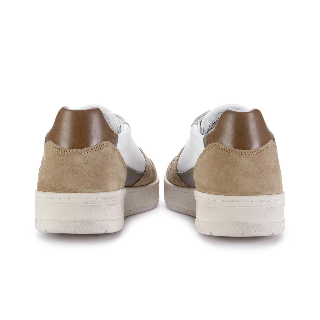 date mens sneakers court white brown