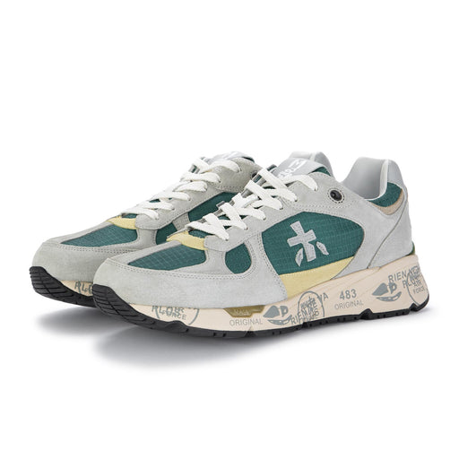 premiata mens sneakers mase green grey