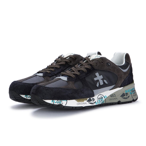 premiata mens sneakers maze brown grey