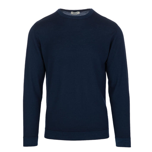 wool and co mens sweater blue wool
