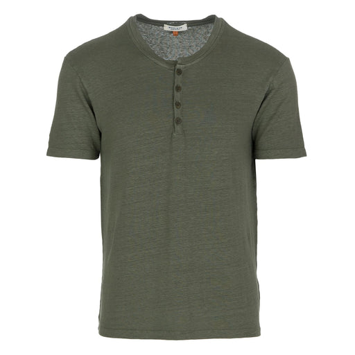 wool and co mens t shirt green linen