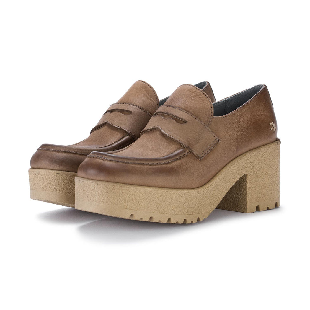 patrizia bonfanti platform shoes brown