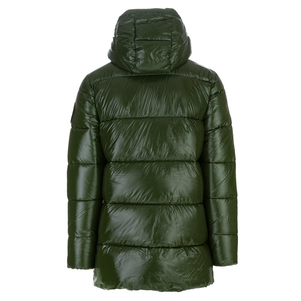 mens puffer jacket save the duck green
