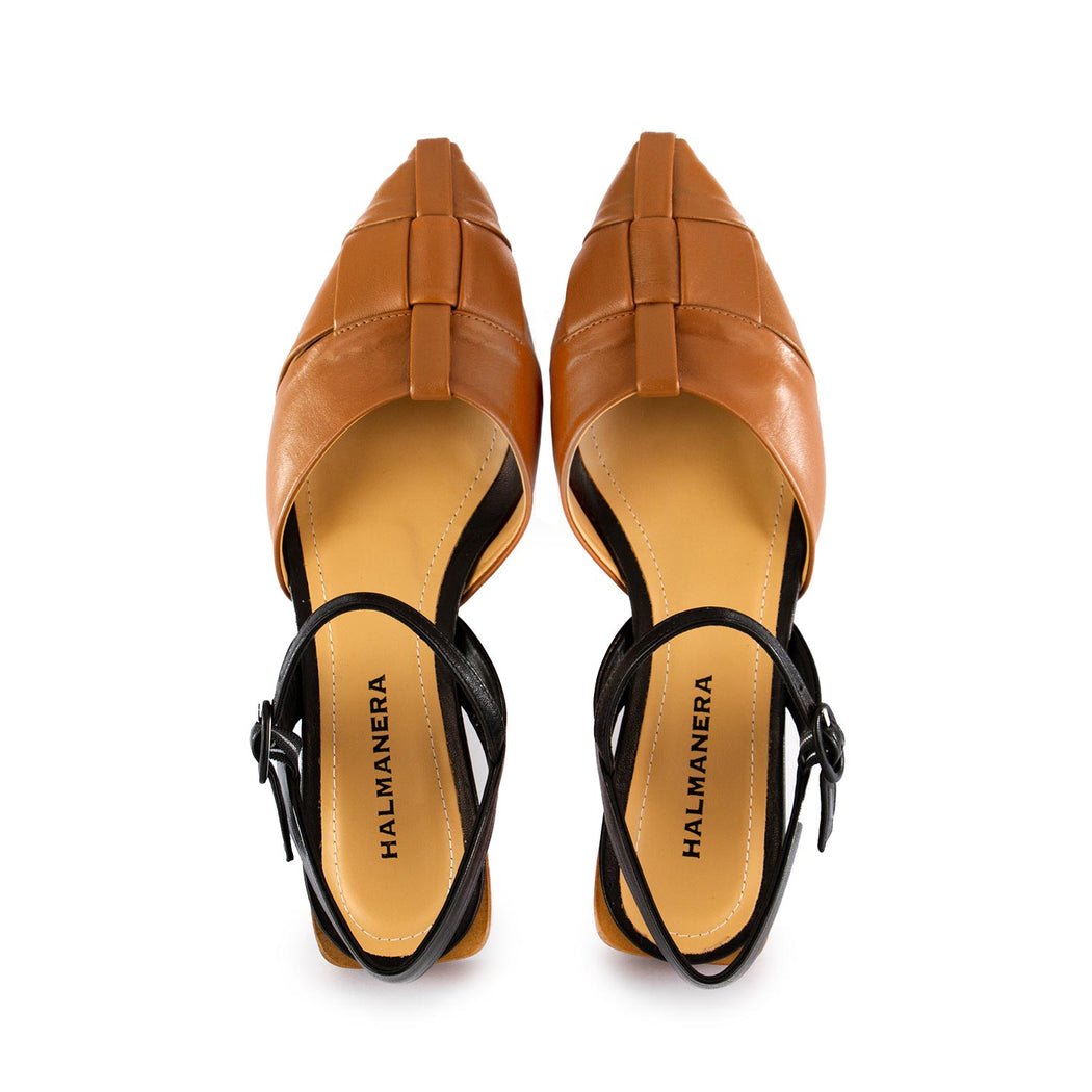halmanera women's sandals brown black