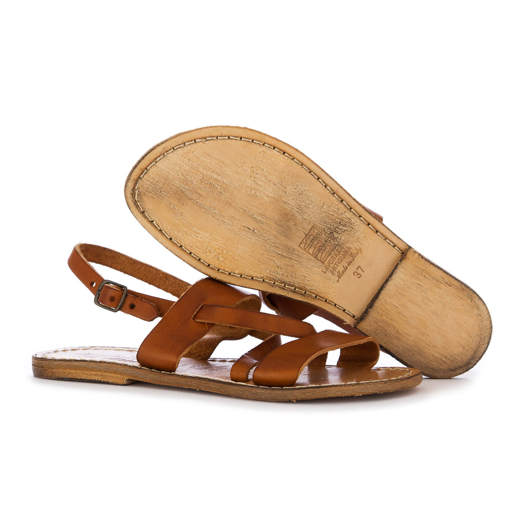 l'artigiano del cuoio womens sandals brown leather