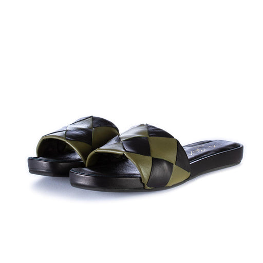 ton gout green black women's slippers