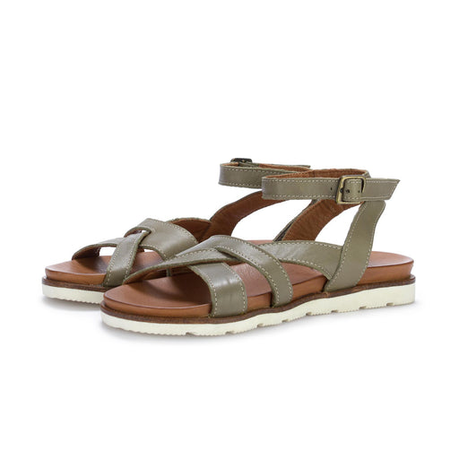 bueno womens sandals olive green