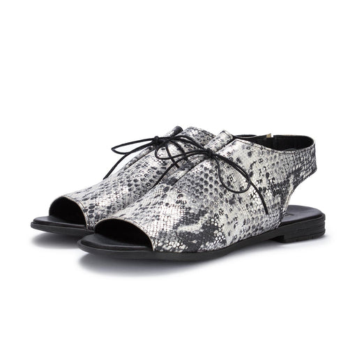 bueno womens sandals black white silver