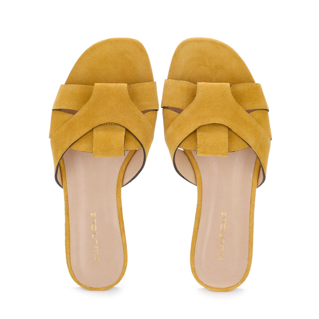 miss unique sandals sunflower yellow