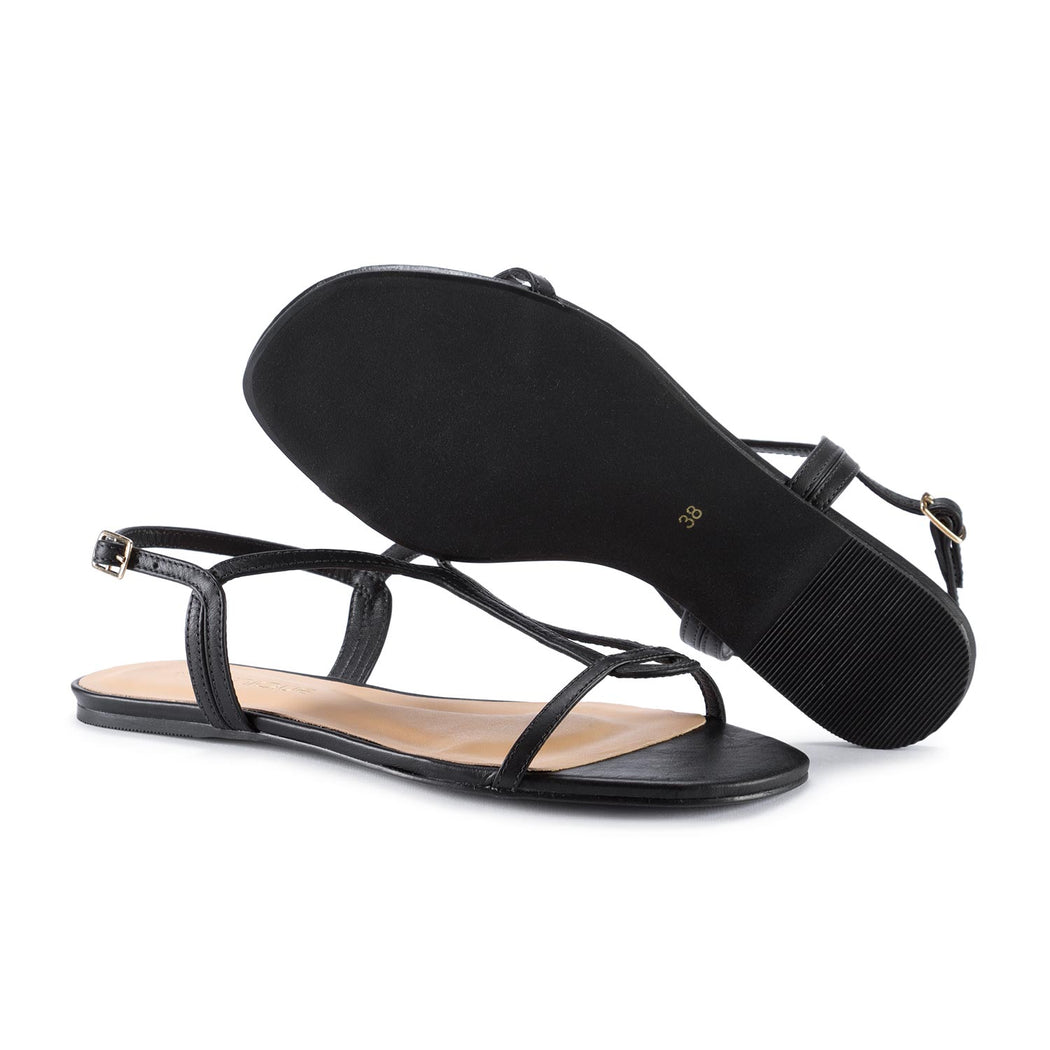 miss unique sandals smoothie black