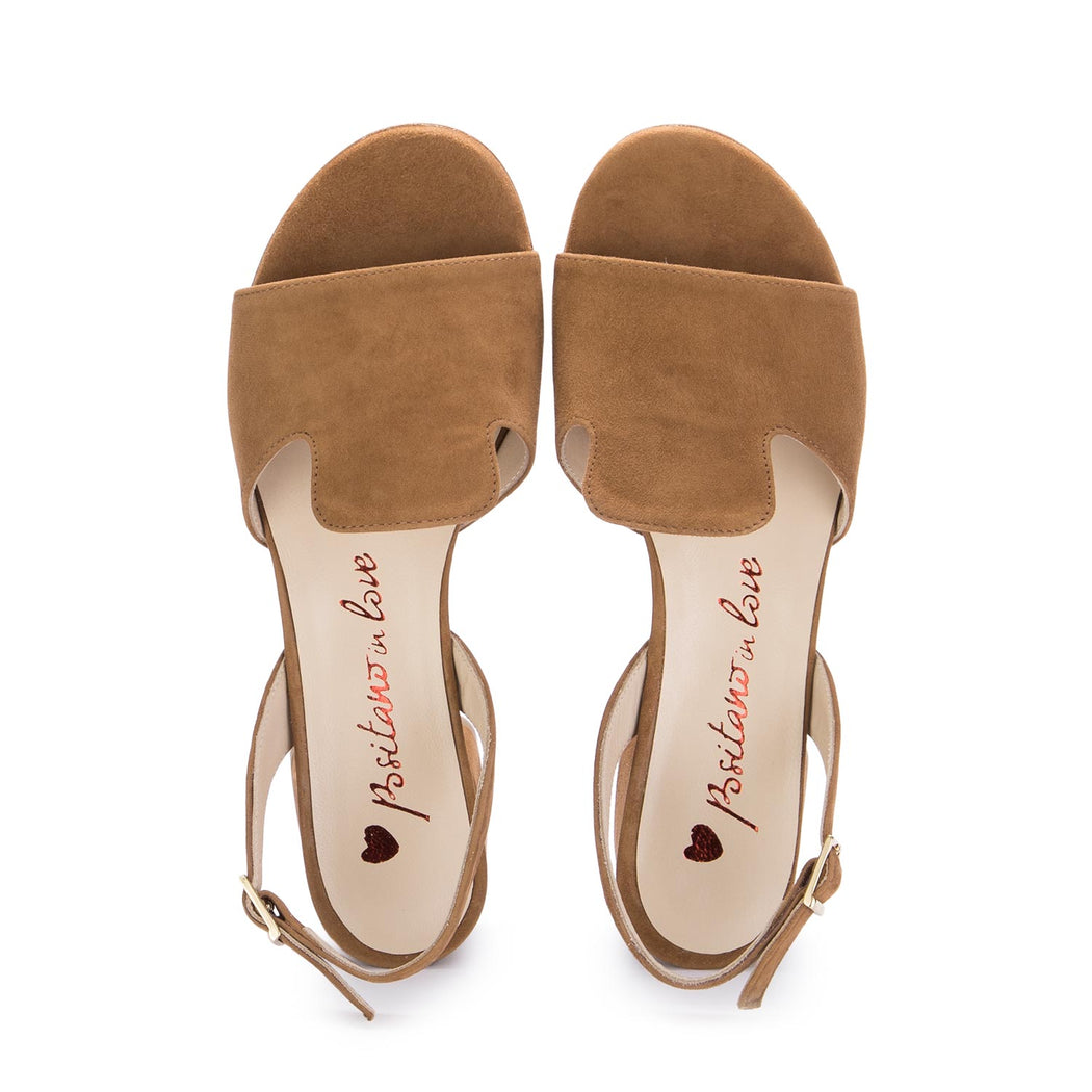 positano in love womwns sandals brown