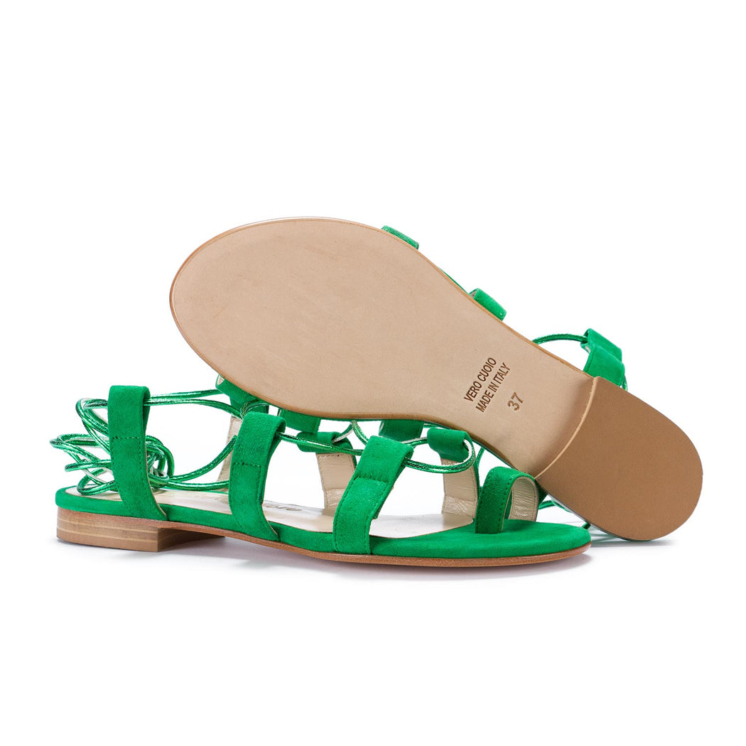positano in love sandals green amalfi