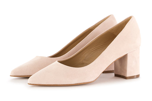 CRISPI womens powder beige suede leather Pumps 