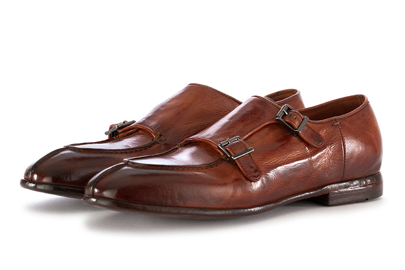 Lemargo men's flat cognac brown leather shoes