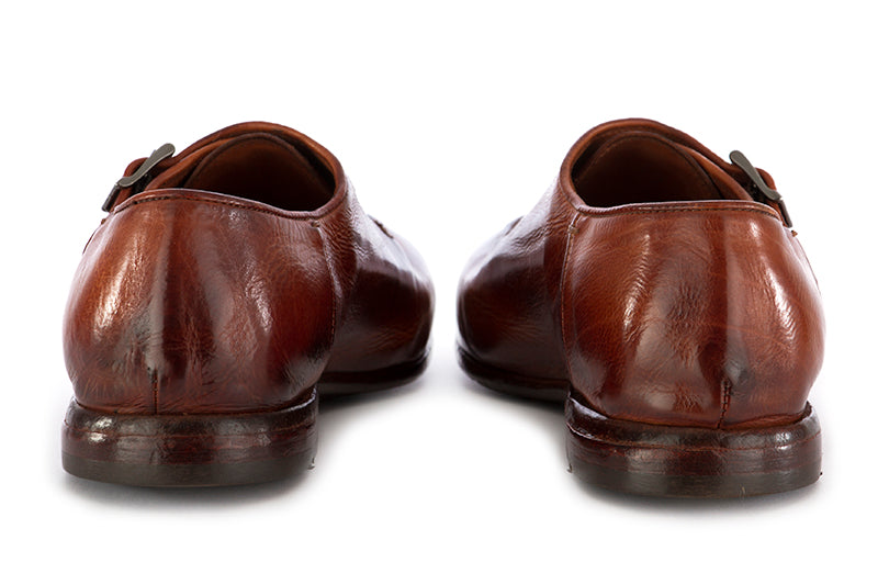 Lemargo men's flat cognac brown leather shoes