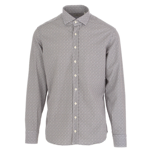 bastoncino mens shirt cotton blue brown