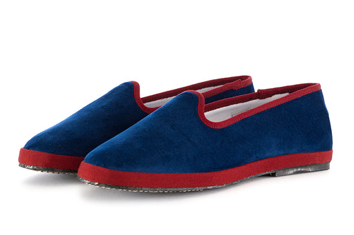 Miez women's flat blue/amaranth shoes