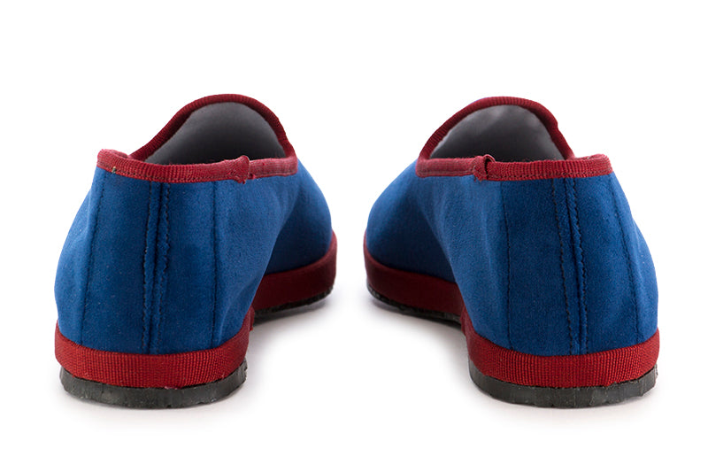 Miez women's flat blue/amaranth shoes