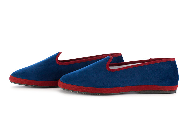 Miez women's flat blue/amaranth shoes