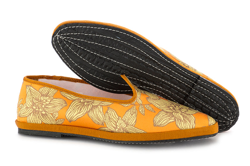 Miez womens flat-shoes orange cotton