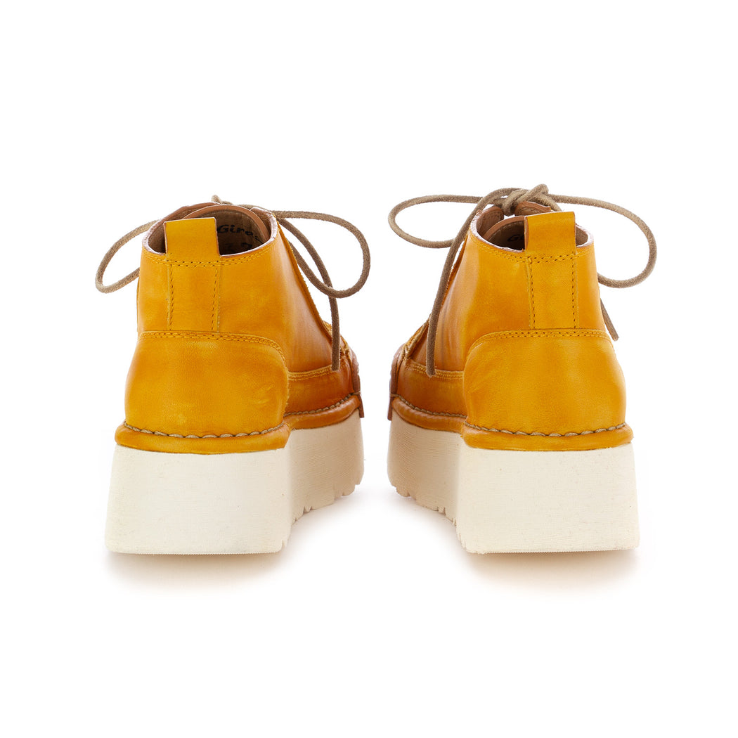 bng real shoes womens la girasole flatform leather yellow