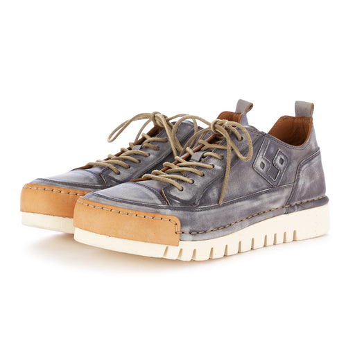 bng real shoes mens la pepe flat shoes leather grey