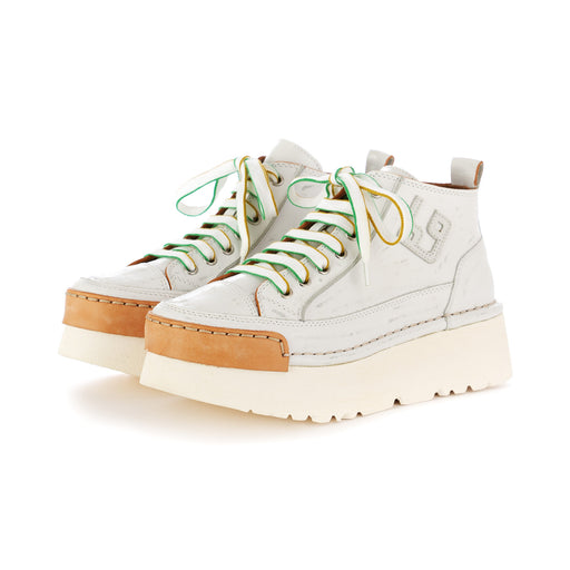 bng real shoes womens la perla flatform leather white