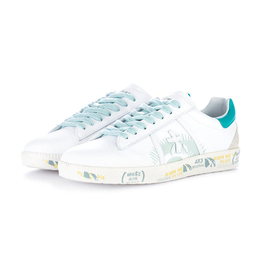 premiata womens sneakers andyd white turquoise