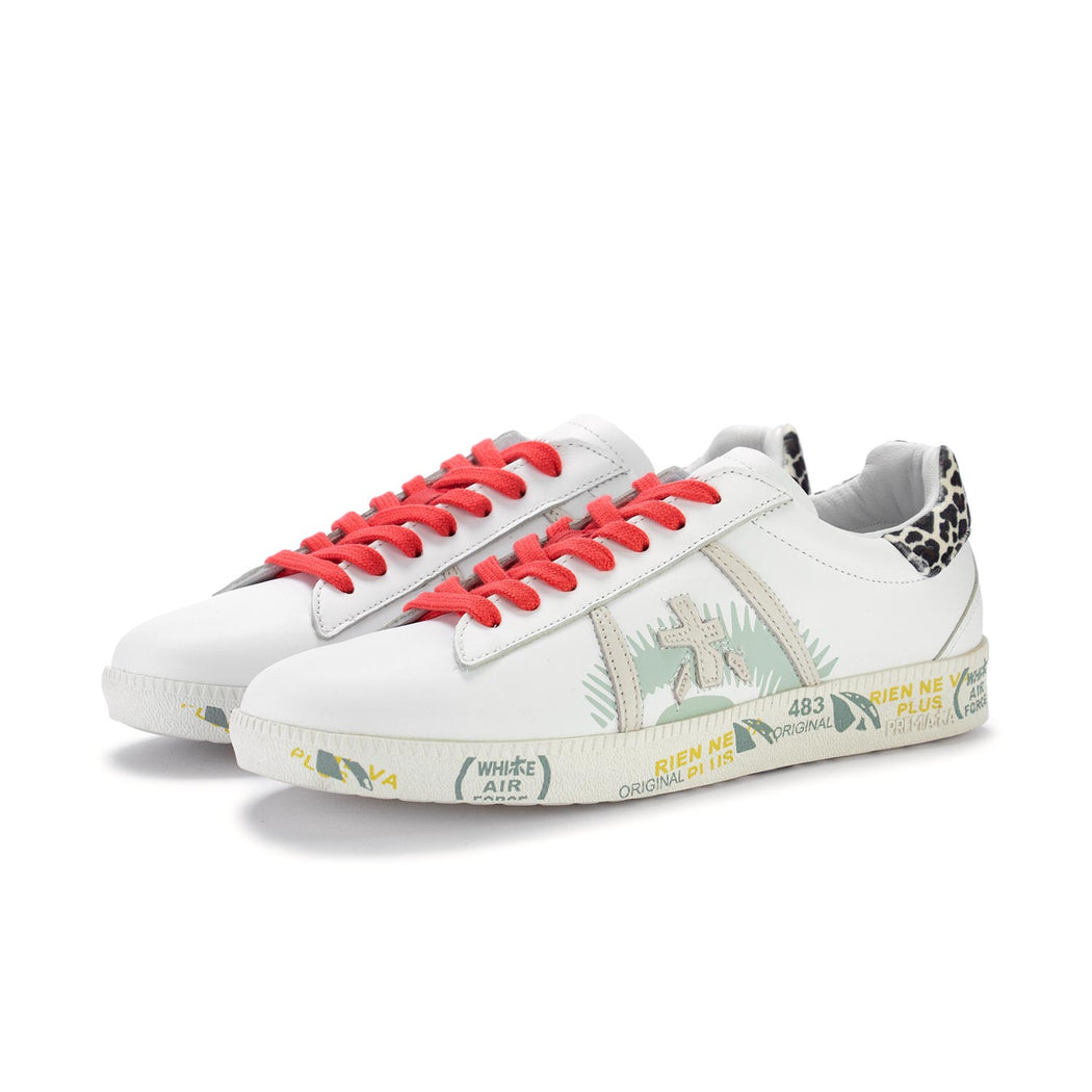 premiata womens sneakers andyd white red