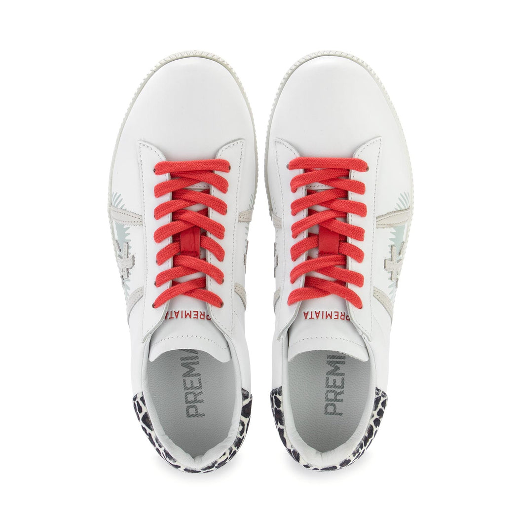 premiata womens sneakers andyd white red