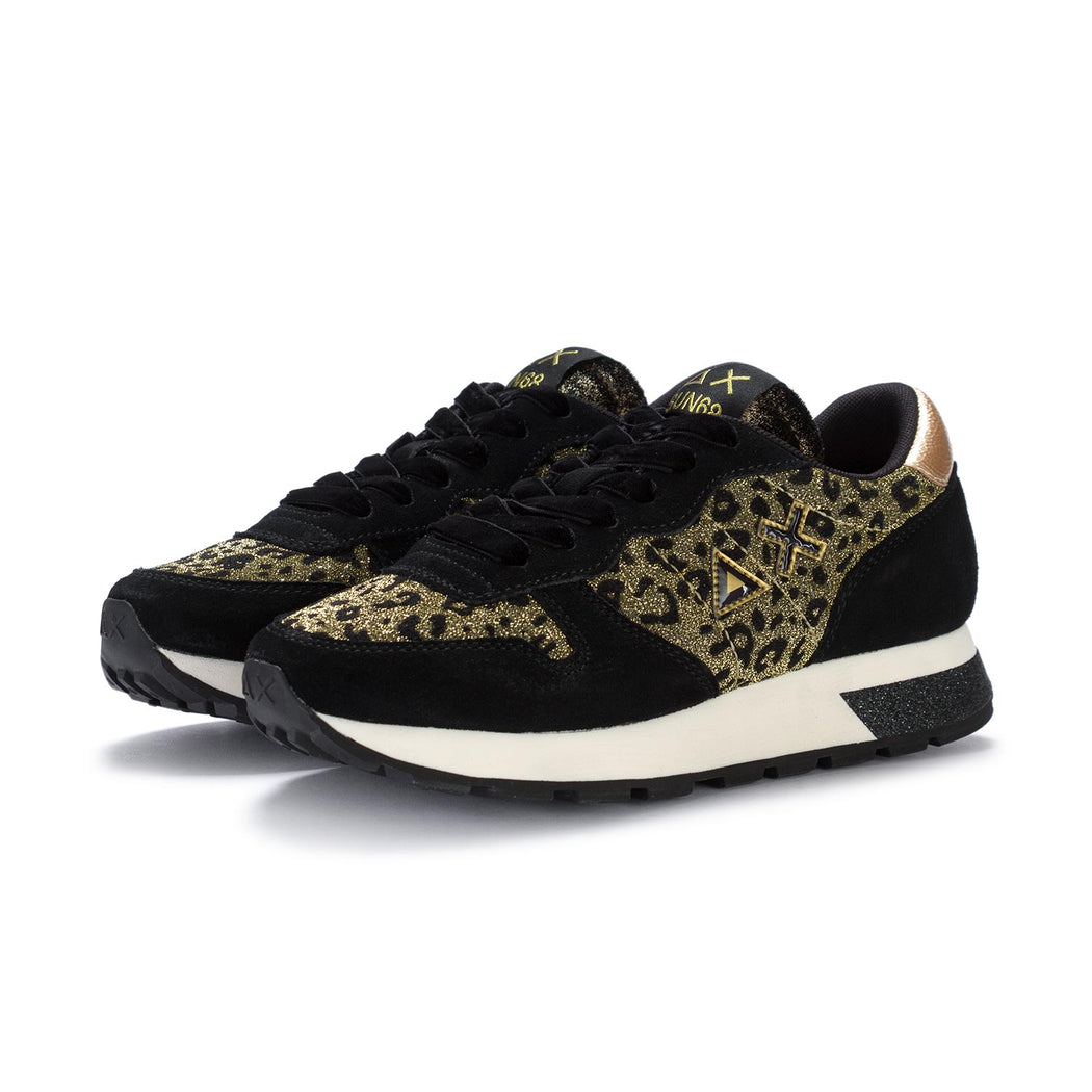 sun68 womens sneakers ally black gold