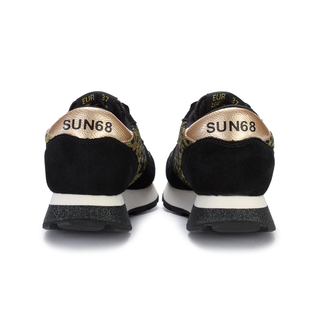 sun68 womens sneakers ally black gold