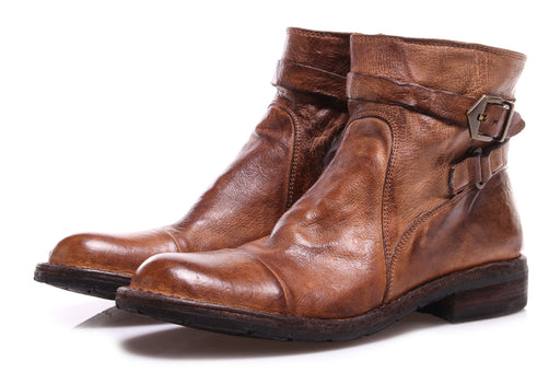 Manovia 52 women's ankle boots brown leather 