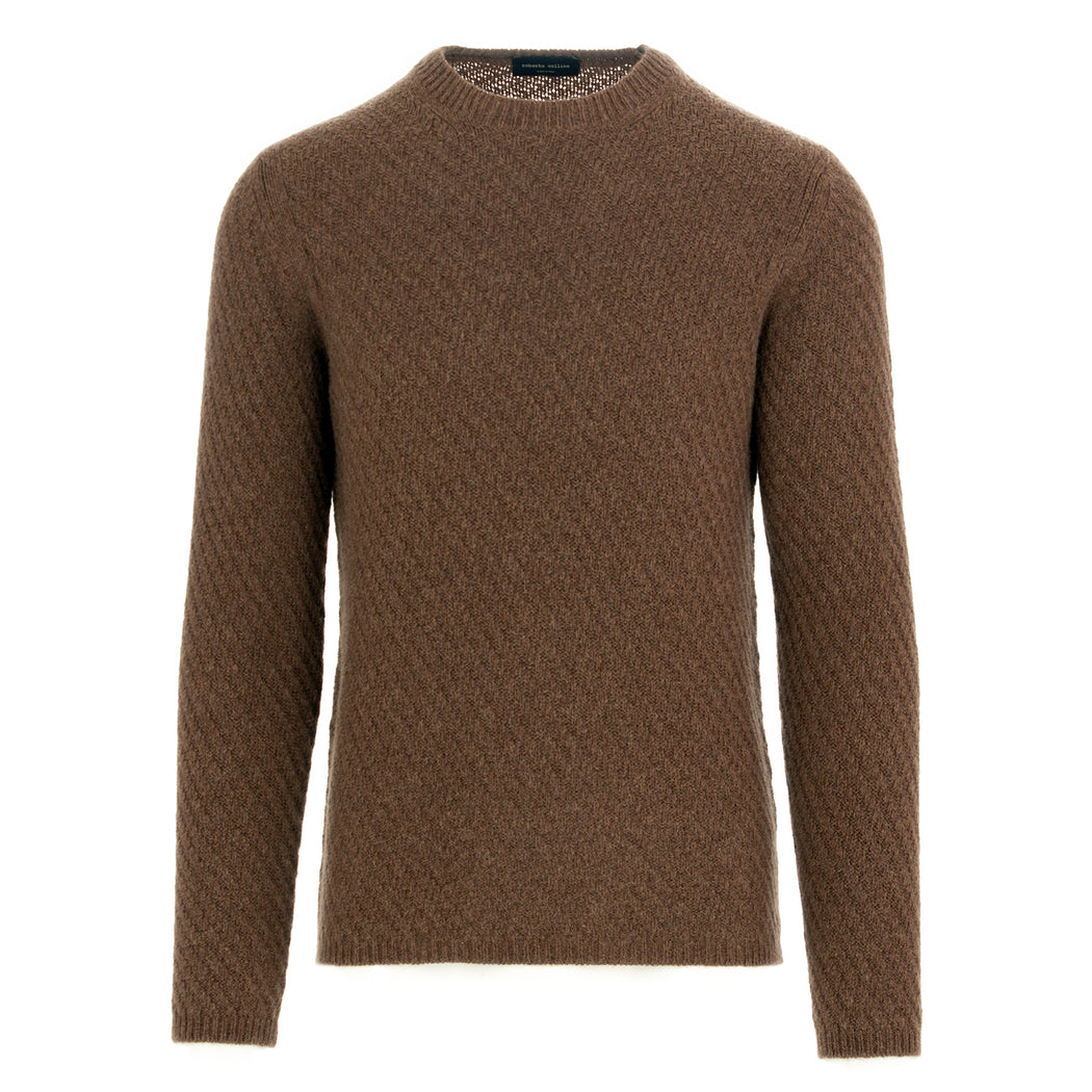 roberto collina mens sweater brown wool