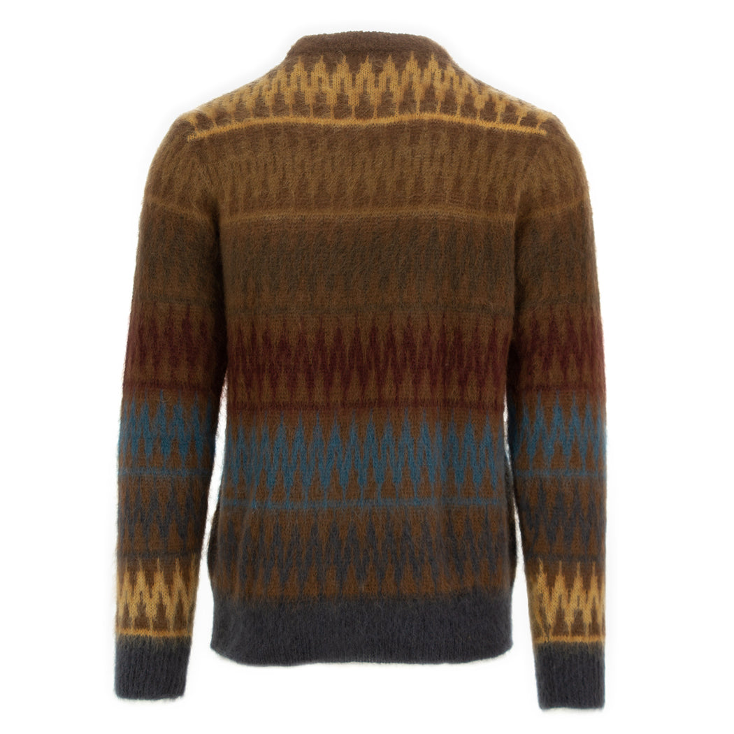 roberto collina mens sweater brown multicolor mohair